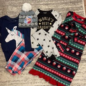 Girls winter Pj bundle (6-8)